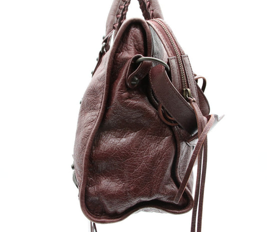 Balenciaga Le City Medium Tote Bag - Dark Burgundy