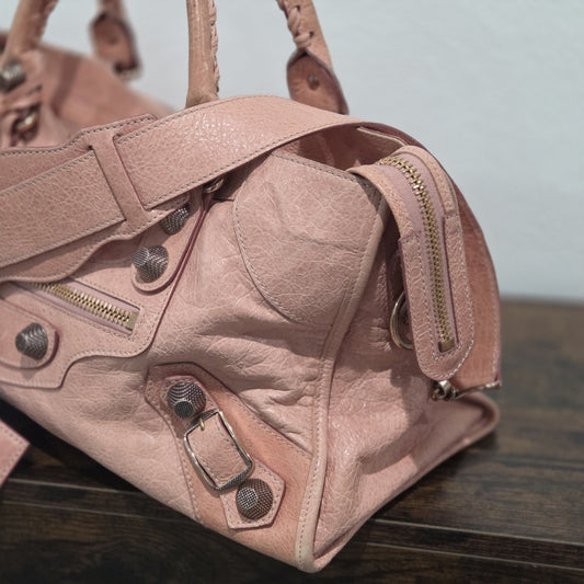 Balenciaga Leather Giant Hardware Part Time Bag with COA